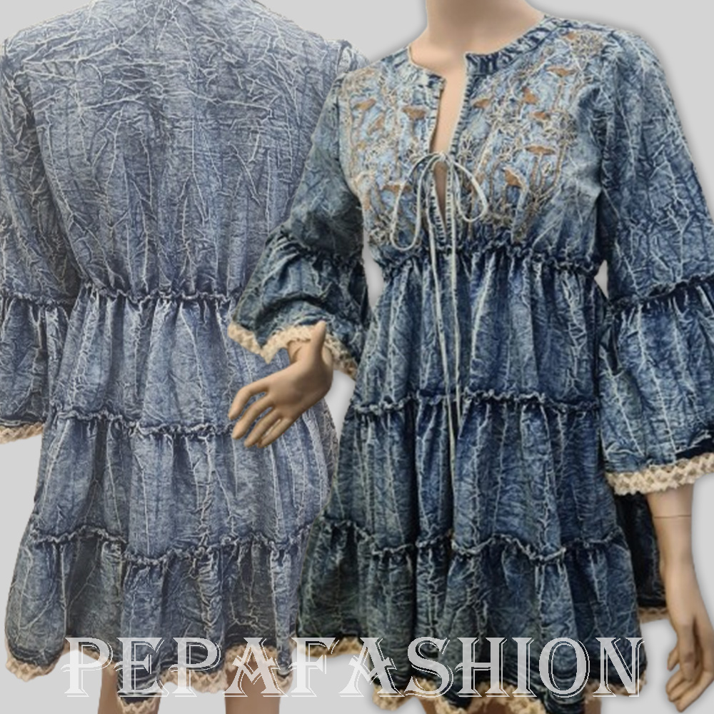 VESTIDO BOHO VAQUERO