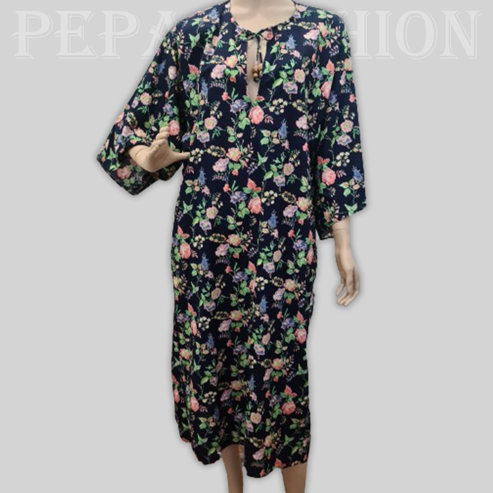 VESTIDO GEYSA FLORAL MANGA FRANCESA
