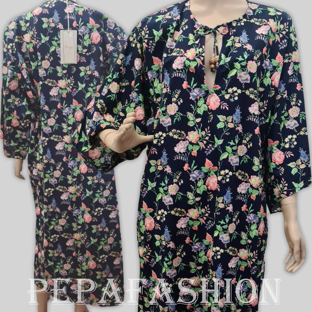 VESTIDO GEYSA FLORAL MANGA FRANCESA
