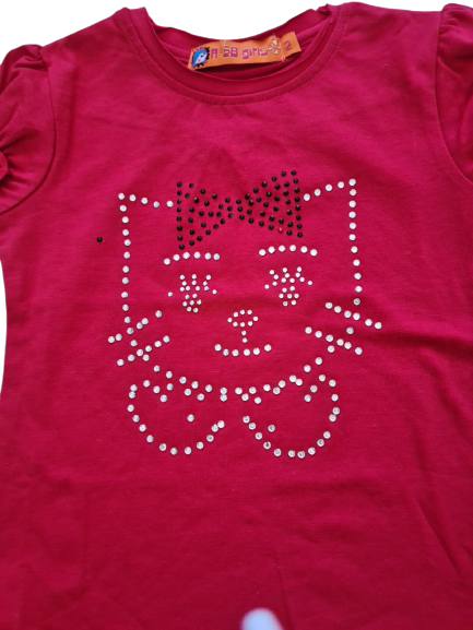 CAMISETA GATITA BRILLI-BRILLI INFANTIL NIÑA