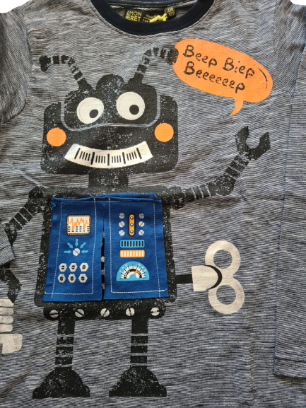CAMISETA ROBOT INFANTIL UNISEX M/LARGA