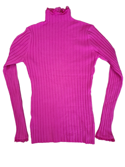 SUETÉR MUJER CUELLO PERKING TIRA BORDADA