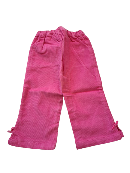 PANTALÓN BEBÉ NIÑA PATA CAMPANA MOÑA, FLORES