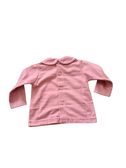 CAMISETA CUELLO BEBÉ CON PIQUITOS