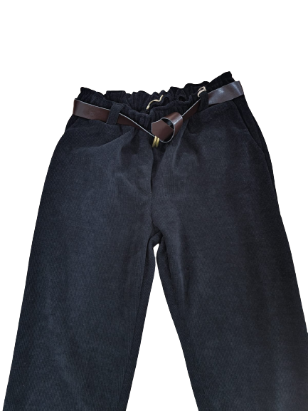 PANTALÓN ESTILO PANA CON CINTURÓN  MUJER