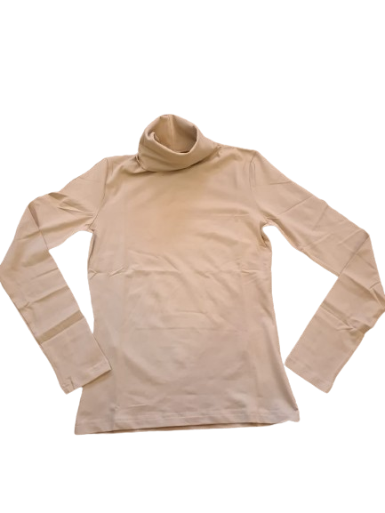 CAMISETA MUJER BÁSICA CUELLO VUELTO ALGODÓN-LYCRA